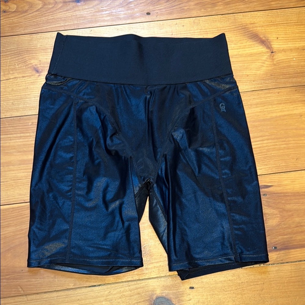 Good American Black Women's Cycling Shorts shiny